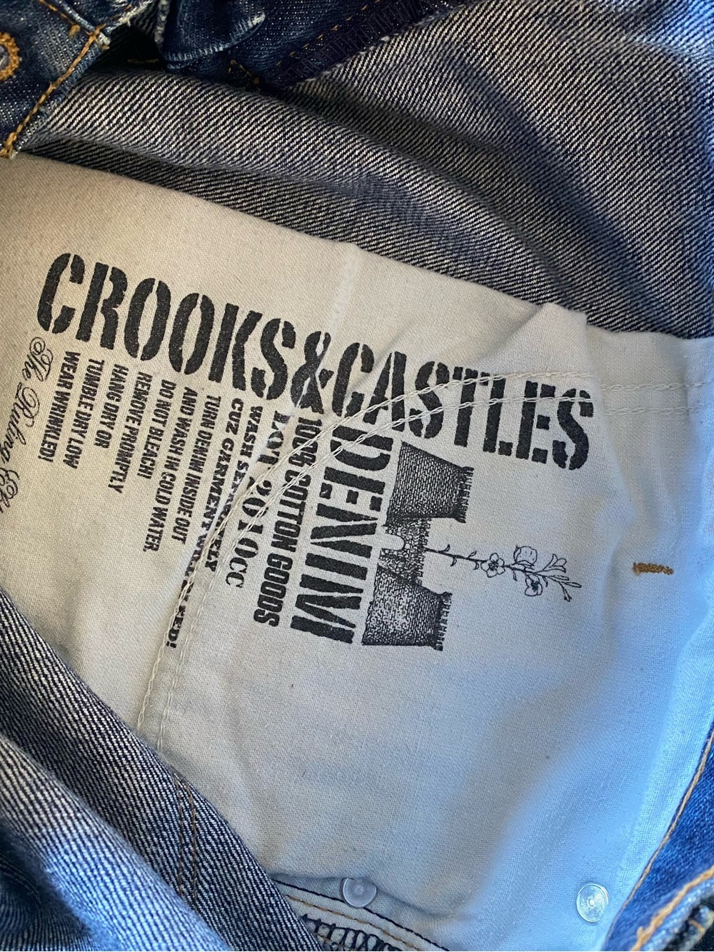 Crooks & Castles Men's Dark Blue Straight Jeans - Picture 3 of 10